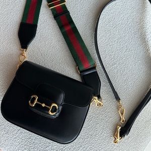 GUCCI HORSEBIT 1955 MINI BAG - Black Leather